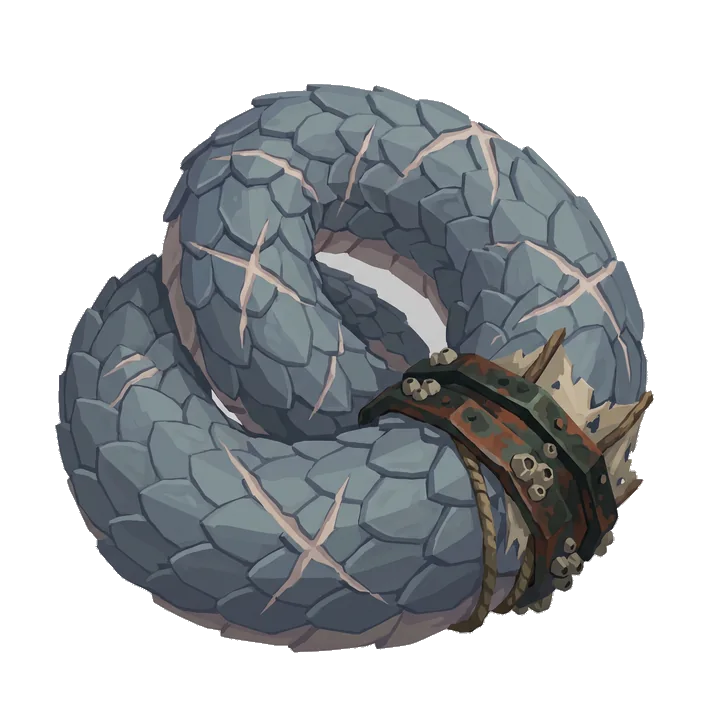 Concept: a coil of the Elder Leviathan, scaled and scarred