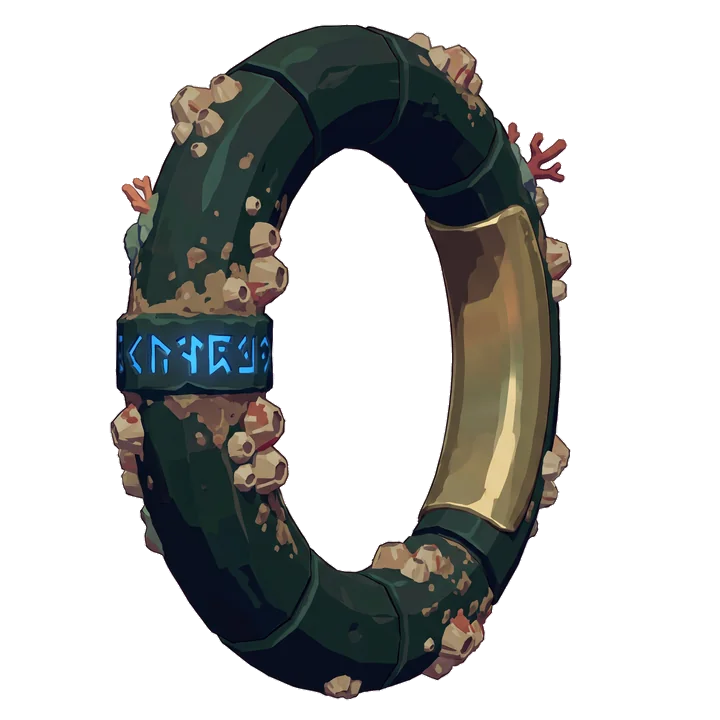 Concept: a ring of ancient ring-iron carved with glyphs
